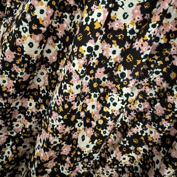 Wild Fable Long Sleeve Floral Size Large Babydoll Dress 100% Cotton - Picture 3 of 4